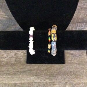Vibrant Multicolor Beaded Bracelet Trio
